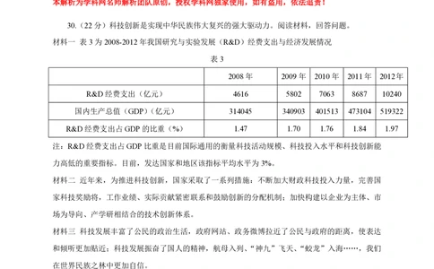 2013年高考政治试卷（山东）（空白卷）_政治历年高考真题_新&middot;PDF版2008-2025&middot;高考政治真题_政治（按试卷类型分类）2008-2025_自主命题卷&middot;政治（2008-2025）