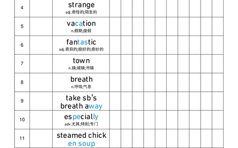 2025秋人教版八年级上册英语U1艾宾浩斯记忆表单词默写_初中英语新版_最新人教版英语八年级上册_新版_初中英语8上新更新第三套可选择_10单词默写+字帖_单词表