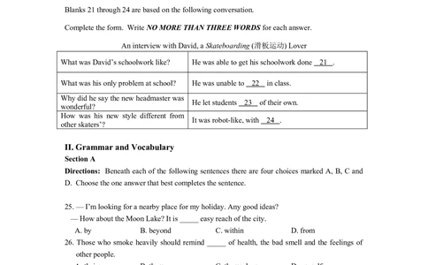 2013年高考英语试卷（上海）（秋考）（空白卷）_英语历年高考真题_新&middot;Word版2008-2025&middot;高考英语真题_英语（按省份分类）2008-2025_2008-2023&middot;（上海）英语高考真题