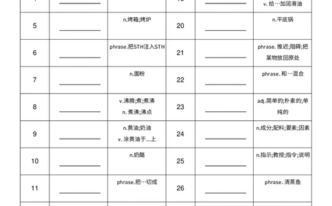 2025秋人教版八年级上册英语U5中译英单词默写_初中英语新版_最新人教版英语八年级上册_新版_初中英语8上新更新第三套可选择_10单词默写+字帖_单词表