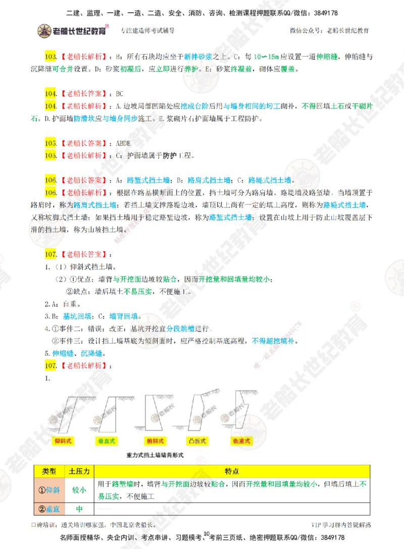 02老船长一建公路&mdash;&mdash;点题强化直播02-答案_2026年一级建造师_2026年一建公路_2025年一建公路SVIP_04-冲刺串讲✿考点强化✿小灶集训_21-公路《点题强化班》老船长JQ推荐_讲义