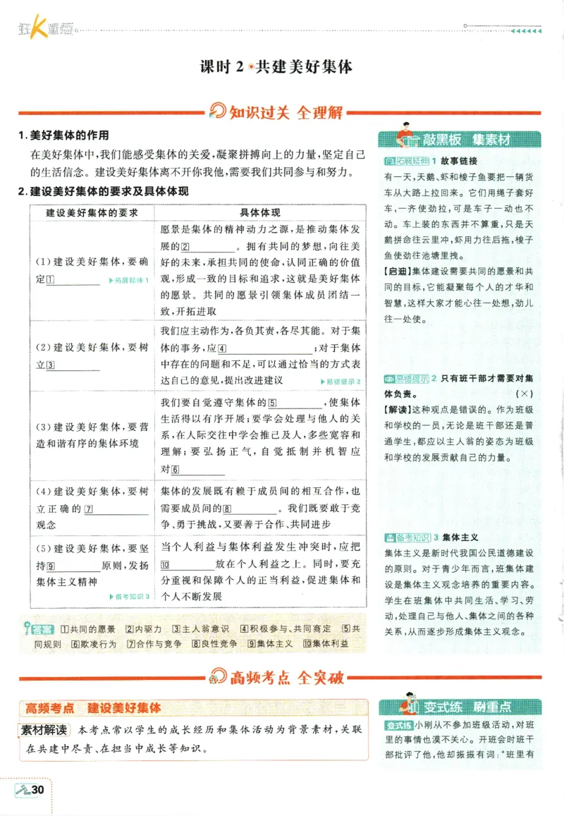 2026版《初中必刷题》道法RJ7上狂K重点_A007初中必刷合集2_A039初中必刷题合集_7上_2026版《初中必刷题》道法RJ7上