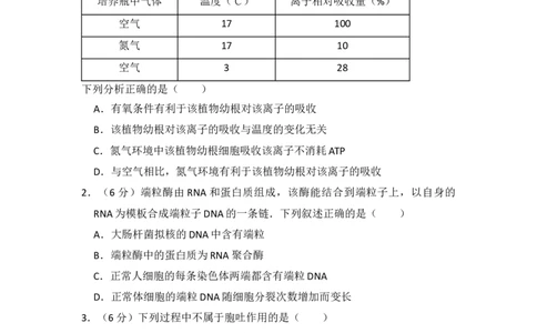 2015年高考生物试卷（新课标Ⅱ）（空白卷）_生物历年高考真题_新&middot;Word版2008-2025&middot;高考生物真题_生物（按省份分类）2008-2025_2010-2025&middot;（宁夏）生物高考真题