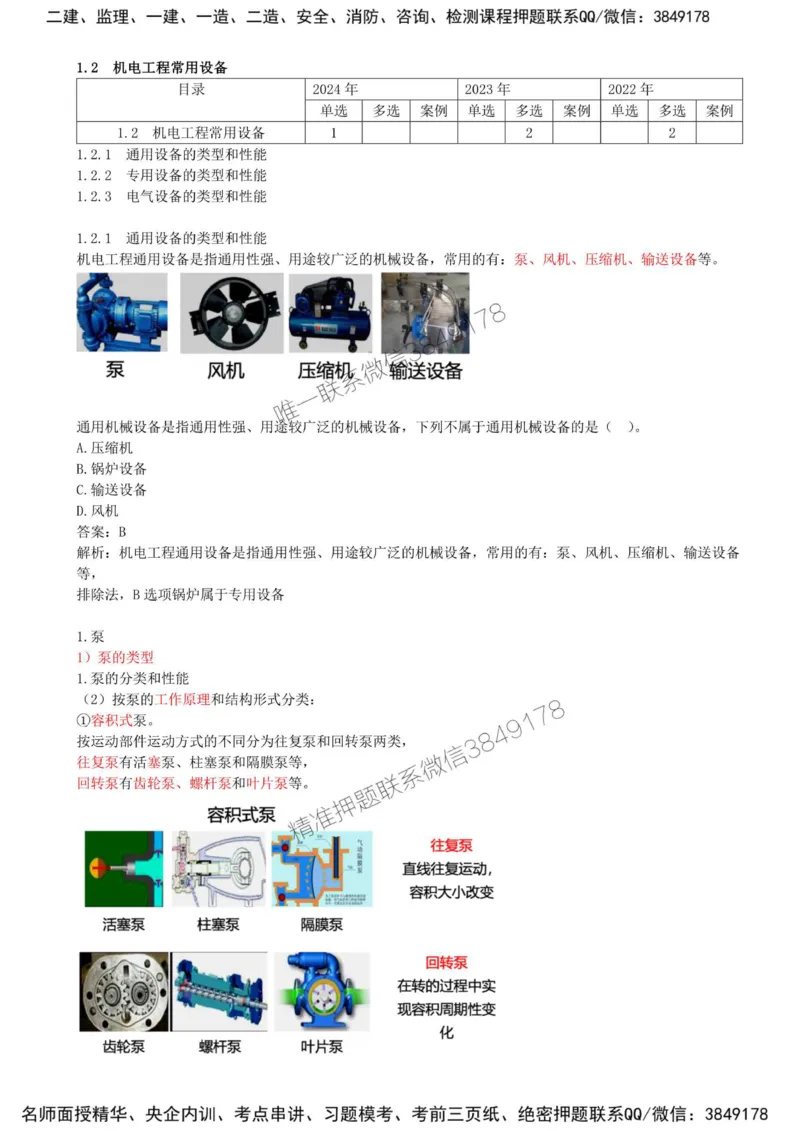 04-第1章-1.2-机电工程常用设备（一）_2026年一级建造师_2026年一建机电_2025年一建机电SVIP_02-基础精讲✿高端面授✿深度强化_36-机电《教材精讲班》王建波SMR