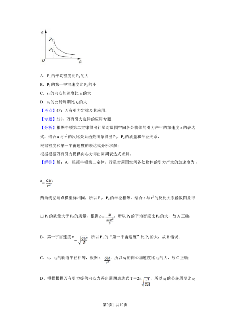 2015年高考物理试卷（天津）（解析卷）_物理历年高考真题_新&middot;Word版2008-2025&middot;高考物理真题_物理（按年份分类）2008-2025_2015&middot;高考物理真题
