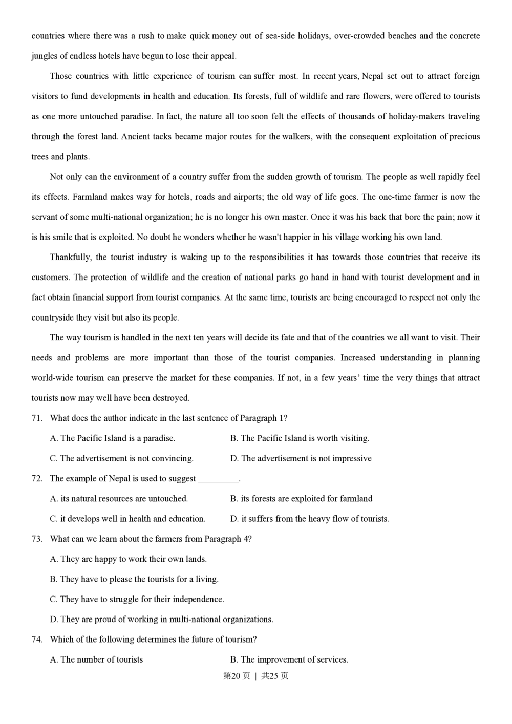 2013年高考英语试卷（江西）（解析卷）_英语历年高考真题_新&middot;PDF版2008-2025&middot;高考英语真题_英语（按省份分类）2008-2025_2012-2025&middot;（江西）英语高考真题