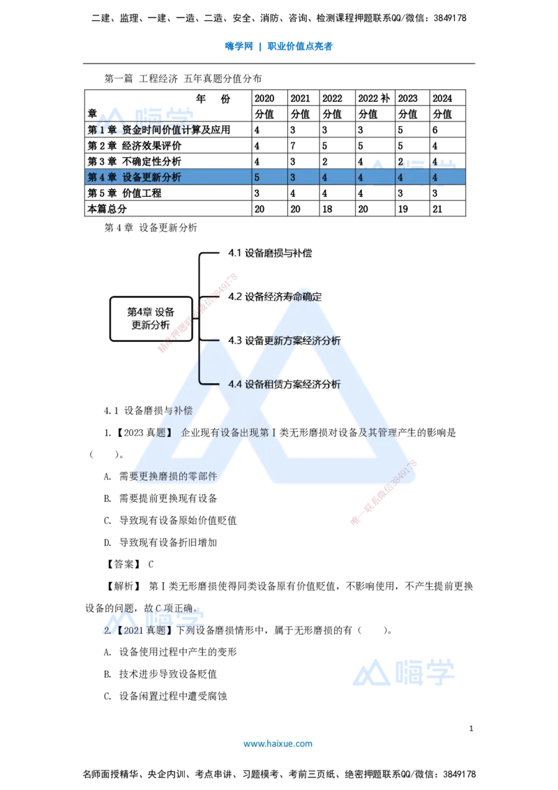 06.2025王晓波-万能母题特训-（5）第4章设备更新分析1_2026年一级建造师_2026年一建经济_2025年一建经济SVIP_03-习题精析✿实战特训✿模考通关_43-经济《万能母题特训》王晓波HX