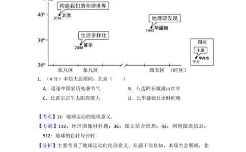 2016年高考地理试卷（北京）（解析卷）_地理历年高考真题_新&middot;Word版2008-2025&middot;高考地理真题_地理（按年份分类）2008-2025_2016&middot;地理高考真题