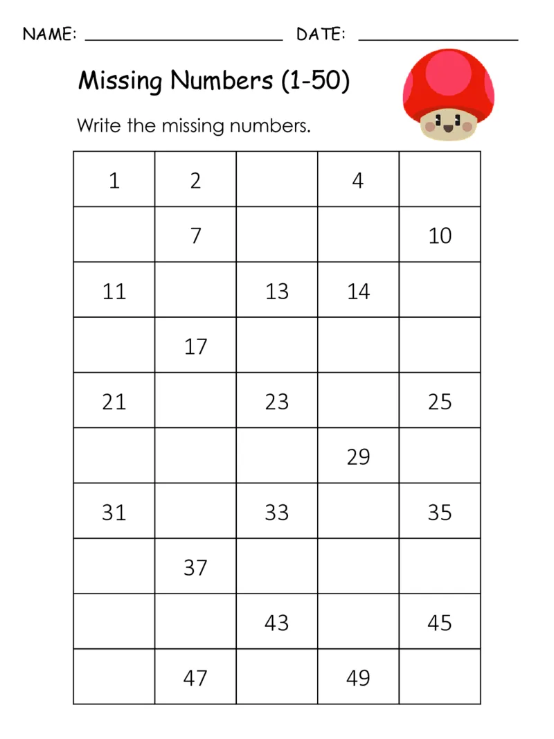 1-100丢失的数字专题素材包1_幼小语数英专项资料_幼小数学专项