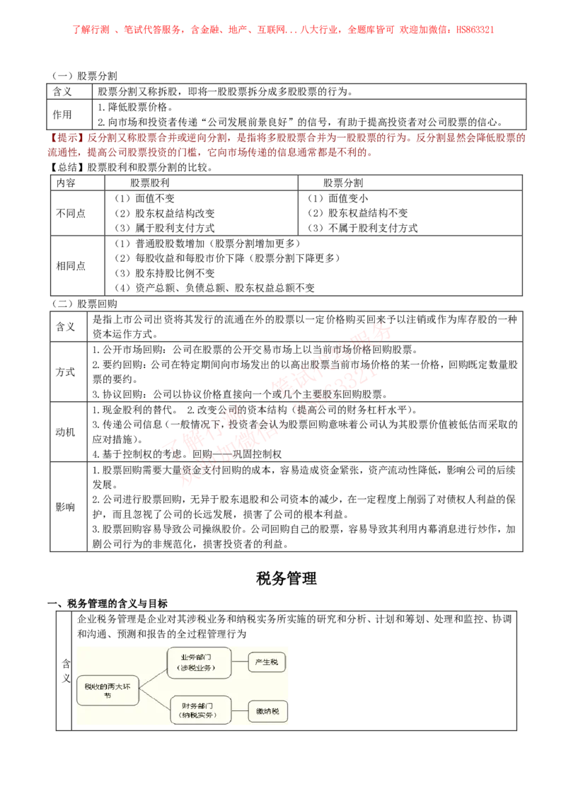 课时2：会计专项-财务管理知识高频考点复习讲义_2025春招题库汇总_八大题库-1_04八大汇总_立信_7、立信综合资料整理_立信会计专业能力专业知识点讲义整理