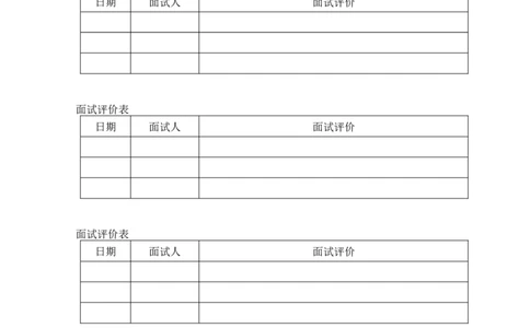 面试评价表_2025春招题库汇总_银行题库-1_银行全套上岸资料_500套面试话术_07面试常用表格