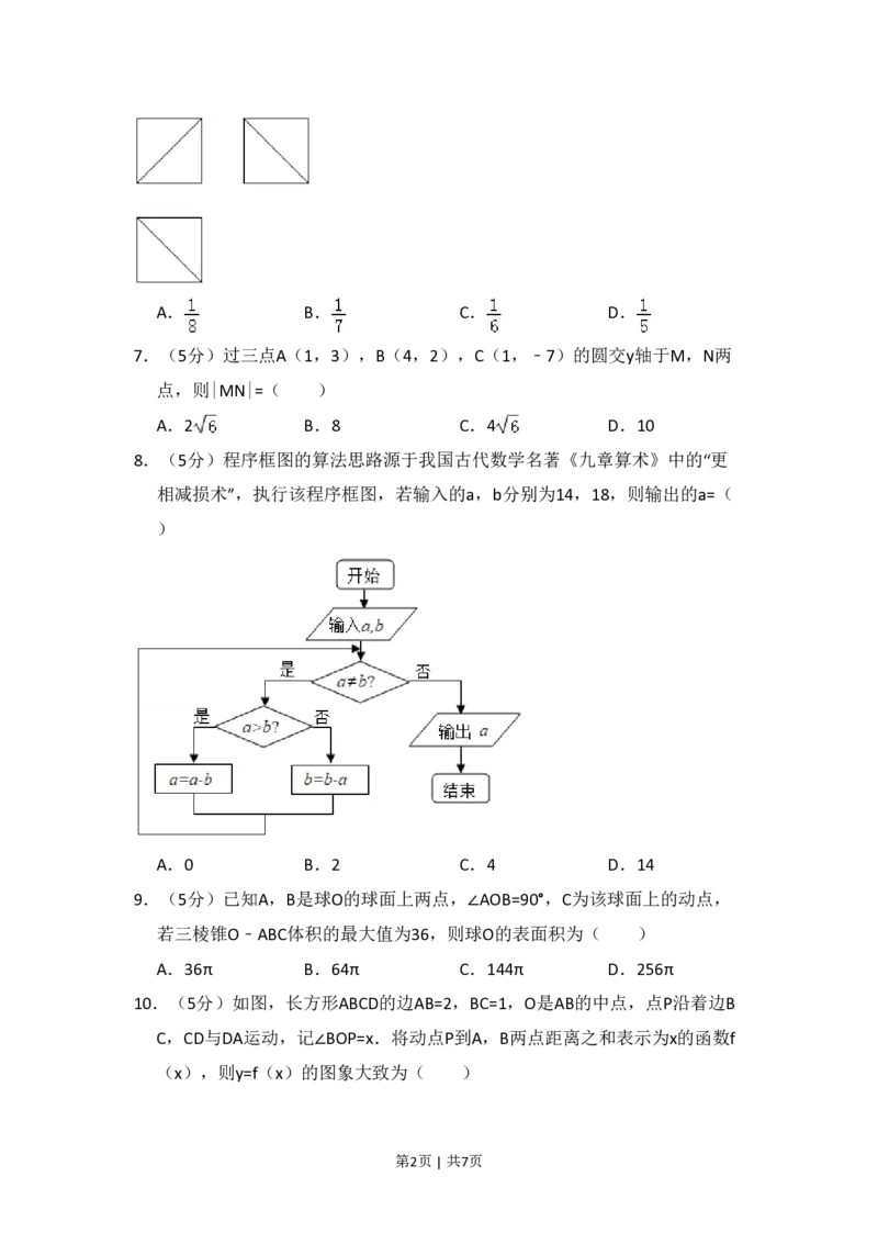 2015年高考数学试卷（理）（新课标Ⅱ）（空白卷）_历年高考真题合集_数学历年高考真题_新&middot;PDF版2008-2025&middot;高考数学真题_数学（按省份分类）2008-2025_2008-2025&middot;（海南）数学高考真题