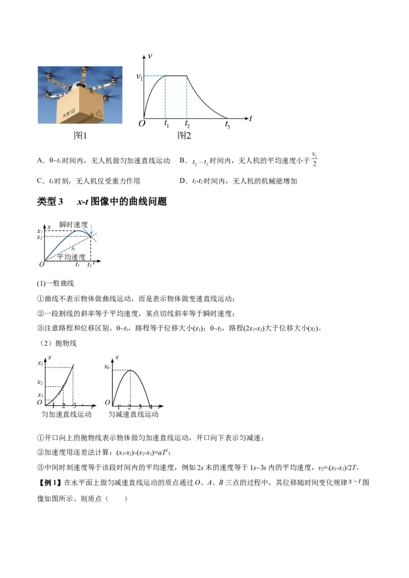 专题02运动学图像、多过程运动模型及追击相遇（原卷版）_2025高中物理模型方法技巧高三复习专题练习讲义_新版高考物理模型与方法