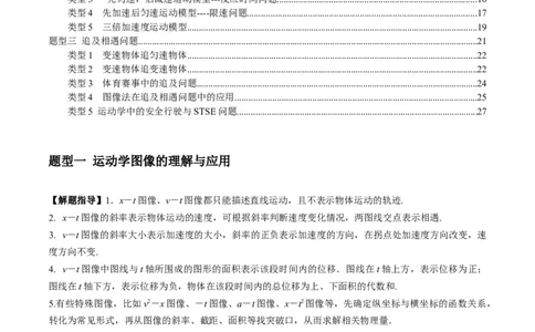 专题02运动学图像、多过程运动模型及追击相遇（原卷版）_2025高中物理模型方法技巧高三复习专题练习讲义_新版高考物理模型与方法