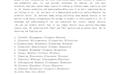 英语专项深度练习&mdash;&mdash;完形填空(二)_2025春招题库汇总_国企题库_中国烟草_3Yancao笔试专业完整知识点（仅需看本专业）_3.7英语_3.英语阅读理解