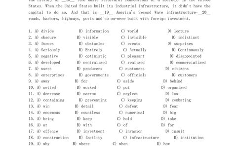 英语专项深度练习&mdash;&mdash;完形填空(二)_2025春招题库汇总_国企题库_中国烟草_3Yancao笔试专业完整知识点（仅需看本专业）_3.7英语_3.英语阅读理解