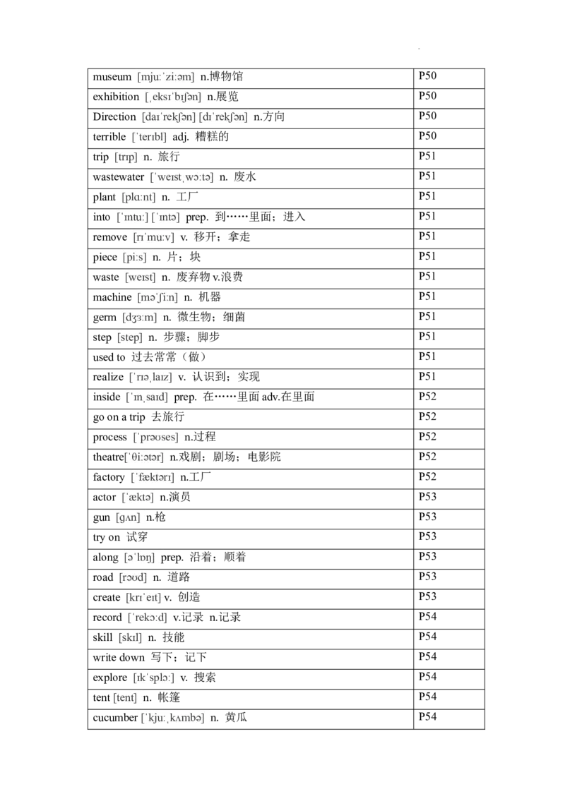 2024-2025学年人教版英语七年级下册各单元单词（背诵版）_初中英语新版_最新人教版英语七年级下册_七下英语2025版_05.2025春英语人教7下单词表+默写_新七下人教版默写