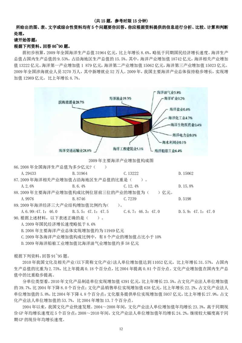 行政职业能力测验模拟预测试卷-40_2025春招题库汇总_国企综合题库_1、国企招聘考试------笔试资料_职业能力测试_2、国企行测全面练习40套(含答案)