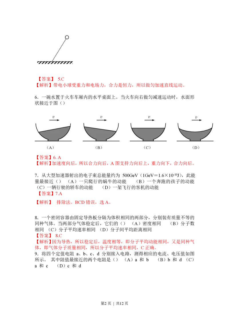 2017年高考物理试卷（上海）（解析卷）_物理历年高考真题_新&middot;PDF版2008-2025&middot;高考物理真题_物理（按年份分类）2008-2025_2017&middot;高考物理真题