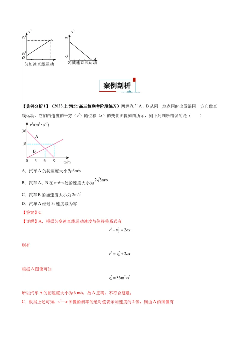 专题01运动学常见的图像分析（解析版）_2025高中物理模型方法技巧高三复习专题练习讲义_高考物理图像与方法
