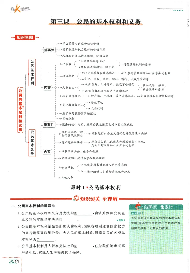 2026春《初中必刷题》道法RJ8下狂K重点_2026春《初中必刷题》道法RJ8下