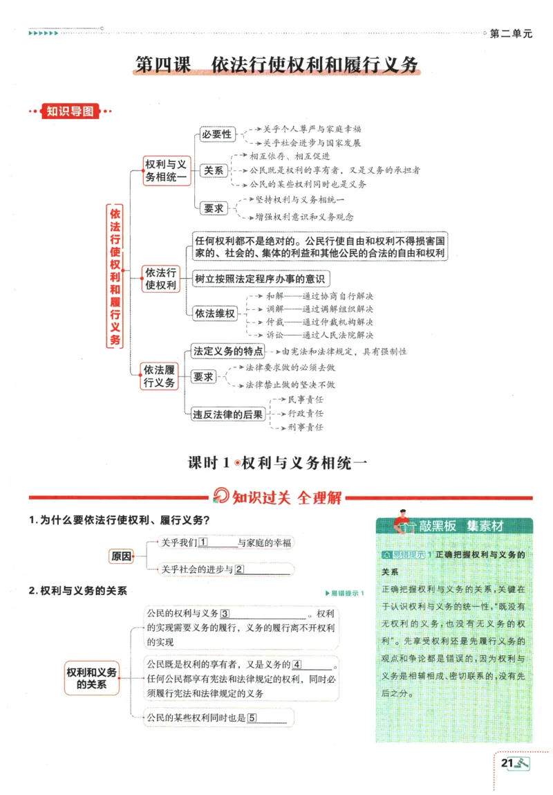 2026春《初中必刷题》道法RJ8下狂K重点_2026春《初中必刷题》道法RJ8下