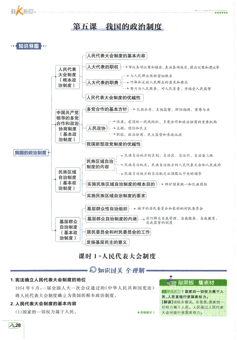 2026春《初中必刷题》道法RJ8下狂K重点_2026春《初中必刷题》道法RJ8下