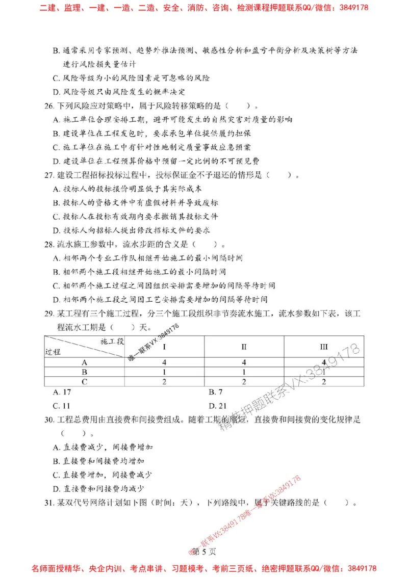 2025年一级建造师《建设工程项目管理》考前模拟卷（B）_1_2026年一级建造师_2026年一建管理_2025年一建管理SVIP_03-习题精析✿实战特训✿模考通关