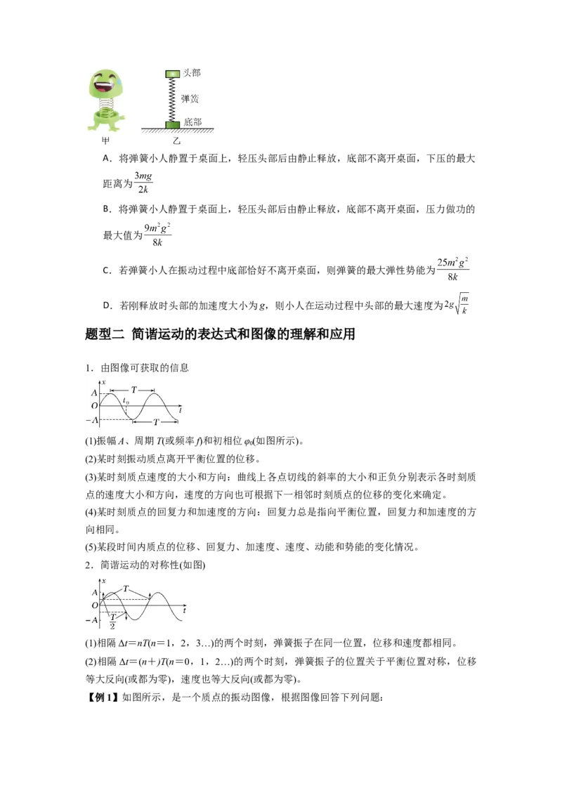 专题18机械振动（原卷版）_2025高中物理模型方法技巧高三复习专题练习讲义_新版高考物理模型与方法