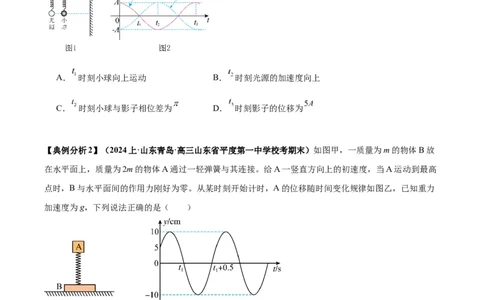 专题09振动图像与波动图像（原卷版）_2025高中物理模型方法技巧高三复习专题练习讲义_高考物理图像与方法