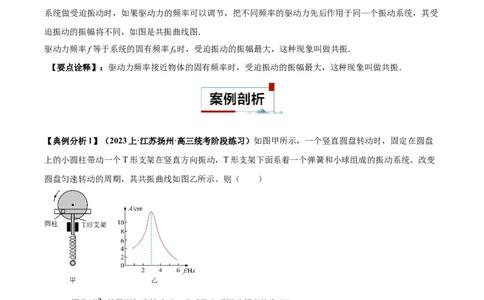 专题09振动图像与波动图像（原卷版）_2025高中物理模型方法技巧高三复习专题练习讲义_高考物理图像与方法