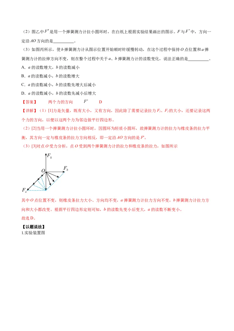 专题02力学实验通性通法讲解（解析版）_2025高中物理模型方法技巧高三复习专题练习讲义_高考物理备考技巧