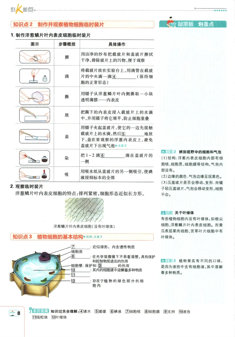 2026版《初中必刷题》生物RJ7上狂K重点_A007初中必刷合集2_A039初中必刷题合集_7上_2026版《初中必刷题》生物RJ7上