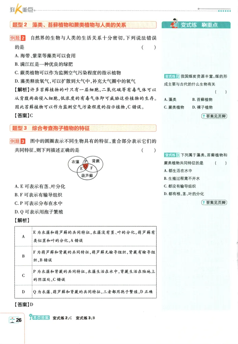 2026版《初中必刷题》生物RJ7上狂K重点_A007初中必刷合集2_A039初中必刷题合集_7上_2026版《初中必刷题》生物RJ7上