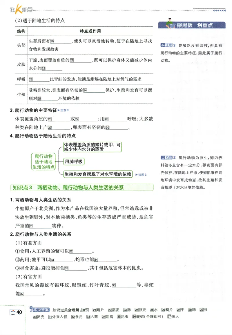 2026版《初中必刷题》生物RJ7上狂K重点_A007初中必刷合集2_A039初中必刷题合集_7上_2026版《初中必刷题》生物RJ7上