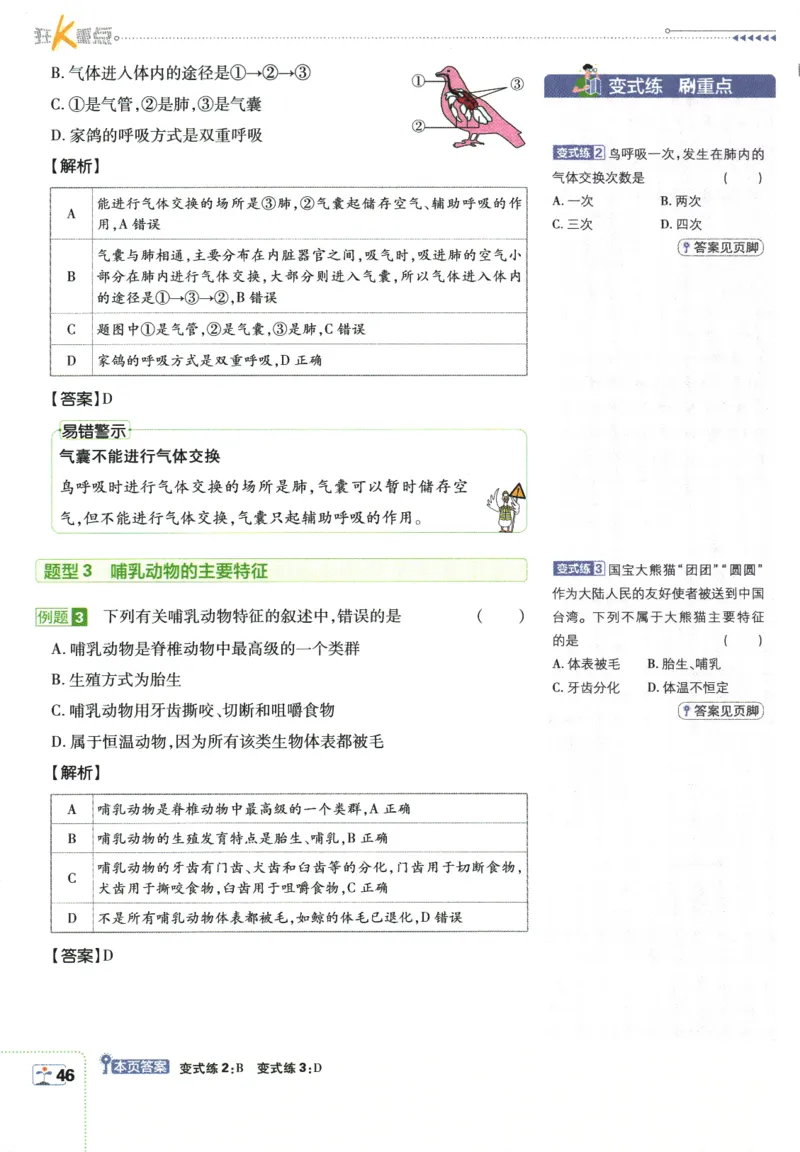 2026版《初中必刷题》生物RJ7上狂K重点_A007初中必刷合集2_A039初中必刷题合集_7上_2026版《初中必刷题》生物RJ7上