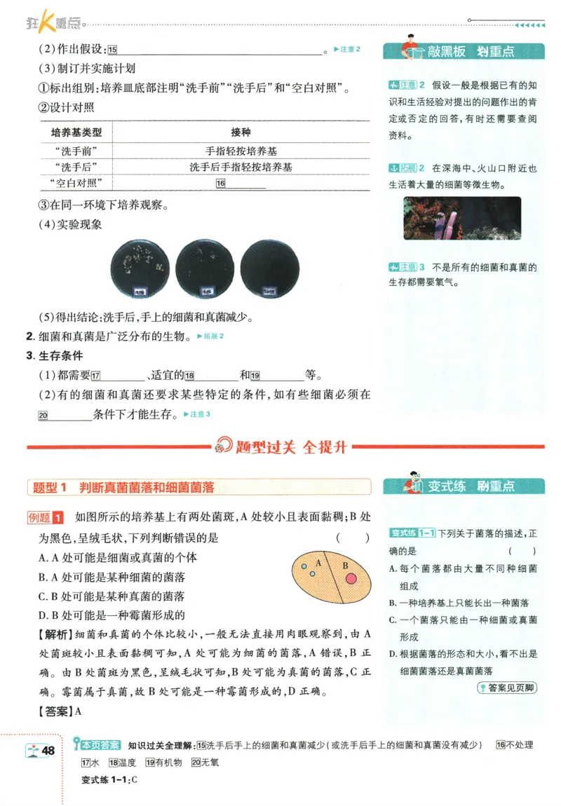 2026版《初中必刷题》生物RJ7上狂K重点_A007初中必刷合集2_A039初中必刷题合集_7上_2026版《初中必刷题》生物RJ7上