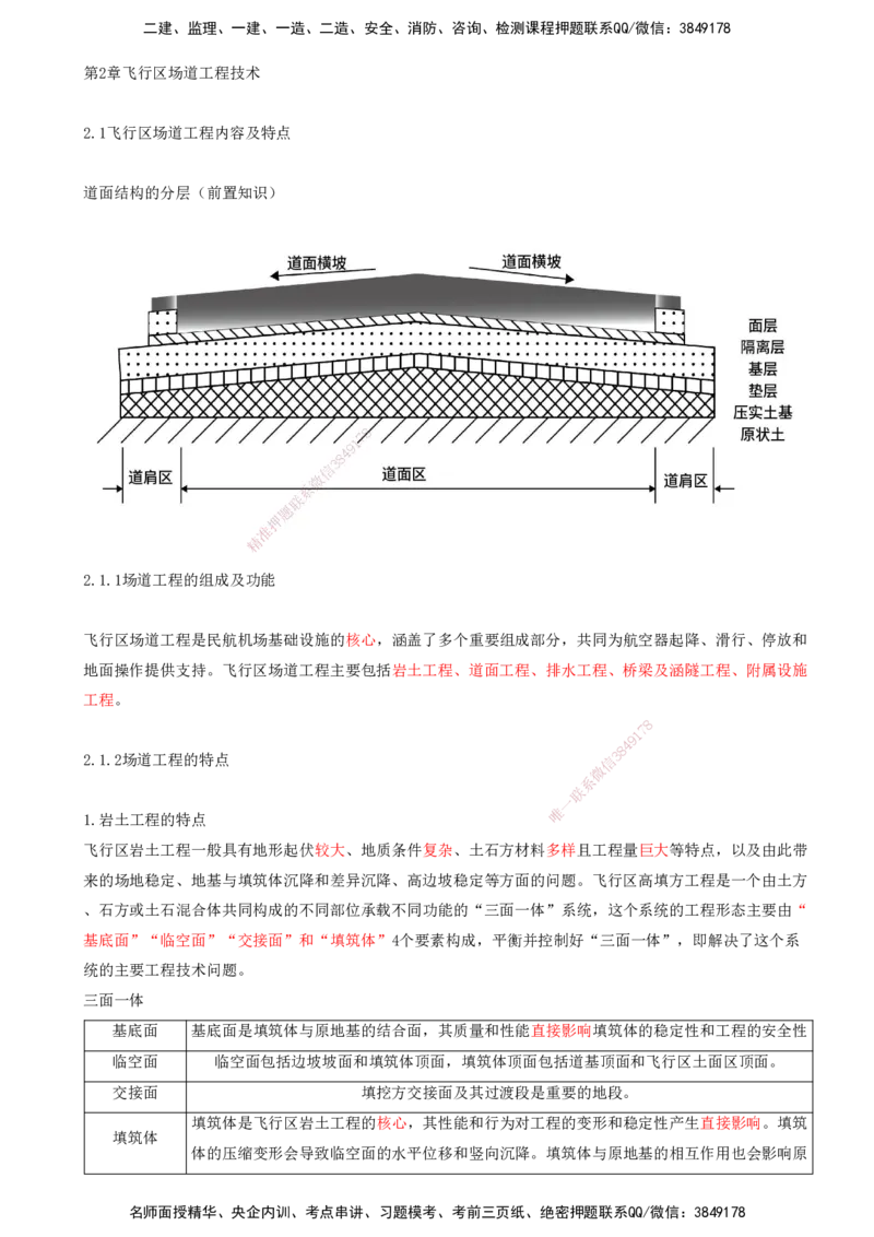 01.06-第二章-第一节-飞行区场道工程内容及特点_2026年一级建造师_2026年一建民航_2026年一建民航SVIP_2026一建民航SVIP_02-基础精讲✿高端面授✿深度强化_02.第二章_讲义