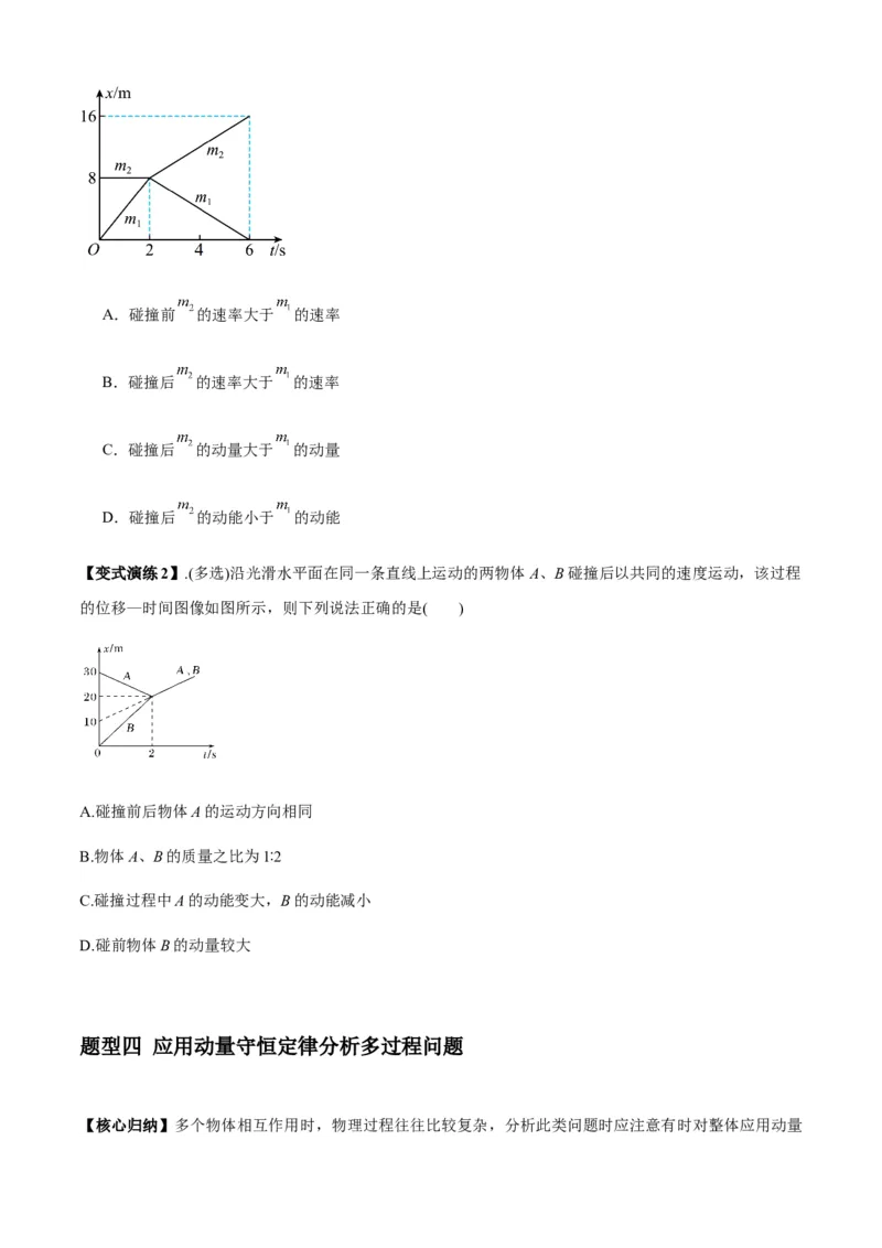 专题15动量守恒定律及其应用（原卷版）_2025高中物理模型方法技巧高三复习专题练习讲义_新版高考物理模型与方法