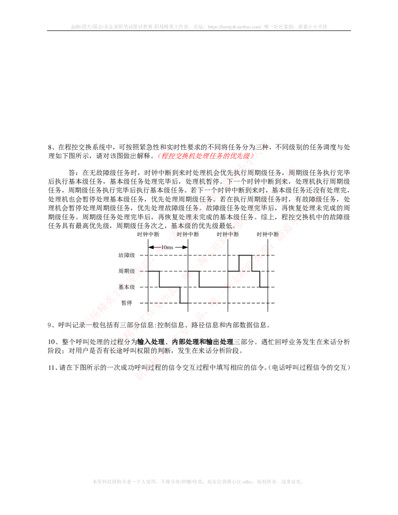 通信类-现代交换复习知识点_三桶油_中国石油_中石油笔试_笔试。！_7-专业测试部分（仅需看自己专业即可）_3.14通信类