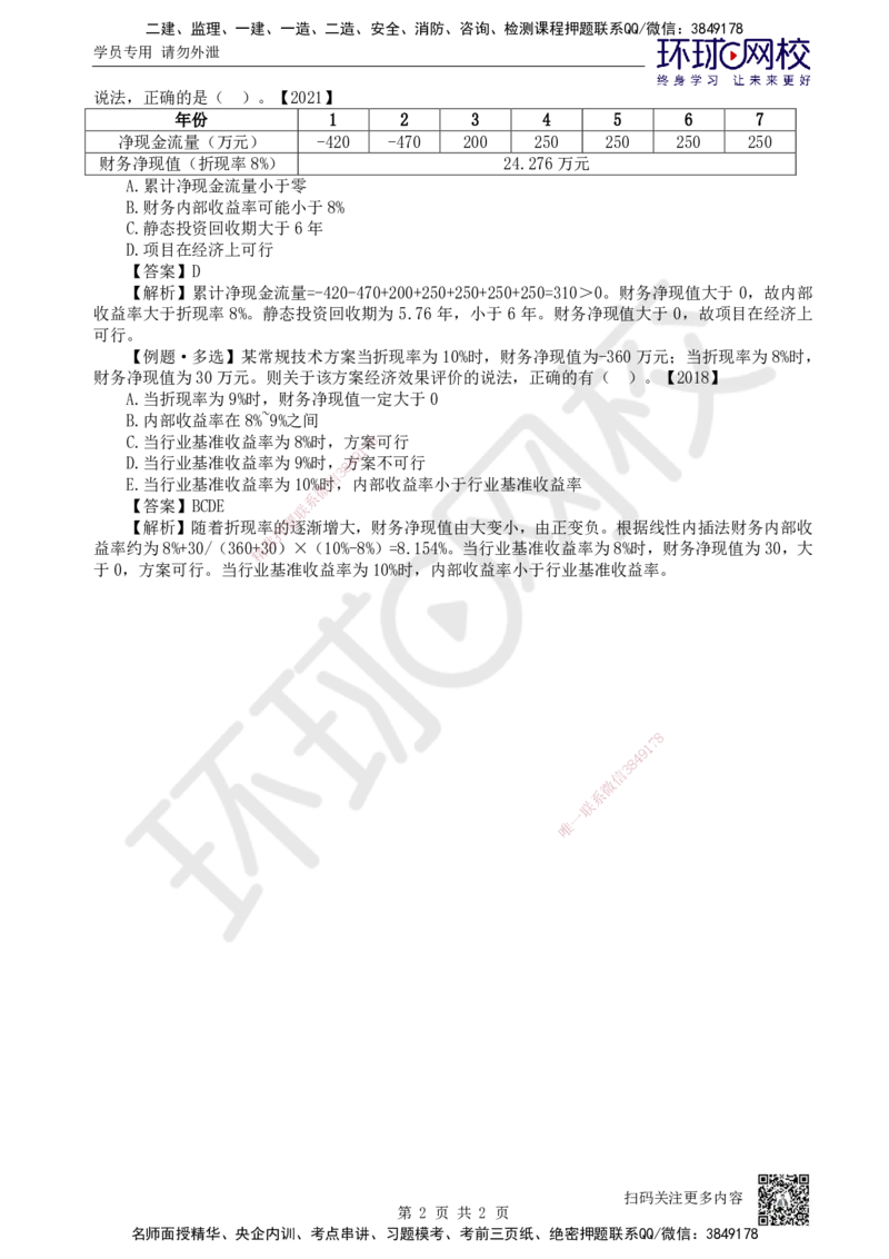 07.第7讲-22财务内部收益率分析_2026年一级建造师_2026年一建经济_2025年一建经济SVIP_02-基础精讲✿高端面授✿深度强化_21-经济《考点精讲班》张涌、胡安然HQ推荐_张涌