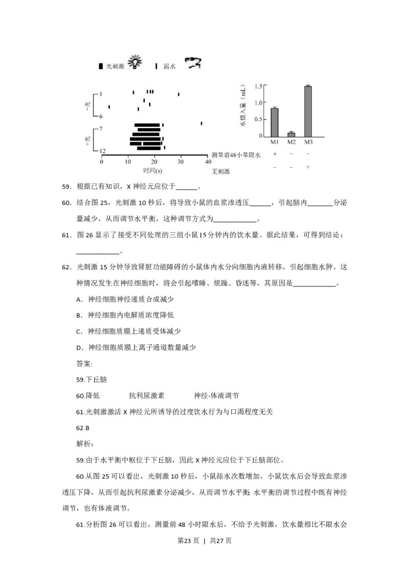 2015年高考生物试卷（上海）（解析卷）_生物历年高考真题_新&middot;PDF版2008-2025&middot;高考生物真题_生物（按试卷类型分类）2008-2025_自主命题卷&middot;生物（2008-2025）_上海自主命题&middot;生物（2008-2022）