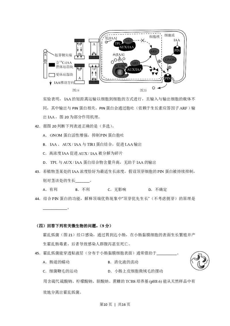 2015年高考生物试卷（上海）（空白卷）_生物历年高考真题_新&middot;PDF版2008-2025&middot;高考生物真题_生物（按年份分类）2008-2025_2015&middot;高考生物真题