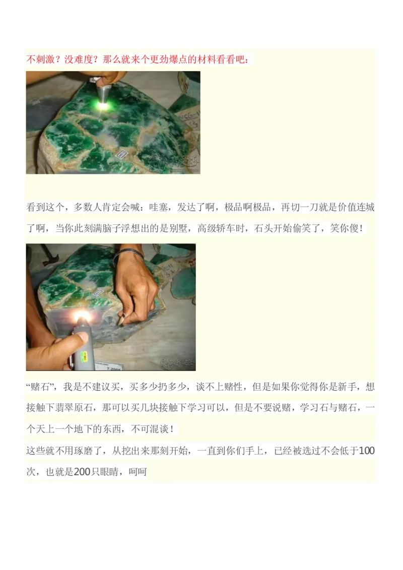 识别假石头_X018-玉石珠宝鉴定教程最新合集_8、玉石翡翠鉴定与投资电子资料_赌石专题