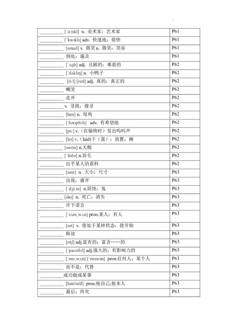 2024-2025学年人教版英语七年级下册各单元单词默写表_初中英语新版_最新人教版英语七年级下册_七下英语2025版_05.2025春英语人教7下单词表+默写_新七下人教版默写