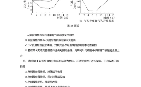 2015年高考生物试卷（浙江）10月（空白卷）_生物历年高考真题_新&middot;Word版2008-2025&middot;高考生物真题_生物（按年份分类）2008-2025_2015&middot;高考生物真题