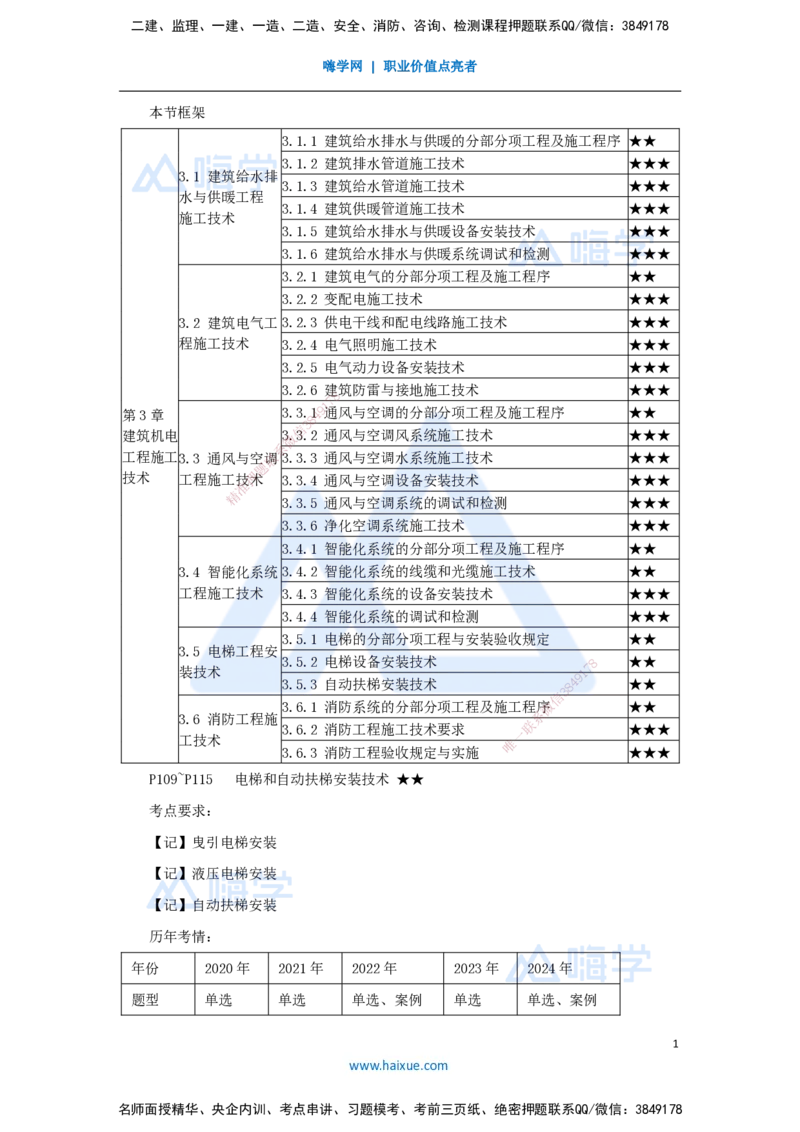 23.2025杨海军-3D实景通关-（22）电梯工程安装技术-电梯和自动扶梯安装技术_2026年一级建造师_2026年一建机电_2025年一建机电SVIP_02-基础精讲✿高端面授✿深度强化_讲义