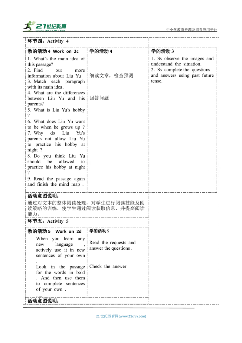 SectionB(2a-2e)大单元教学+课时设计Unit7Teenagersshouldbeallowedtochoosetheirownclothes_初中英语新版_最新人教版英语九年级全册_新更新初中英语9全_01课件+教案_Unit7SectionB(2a-2e)