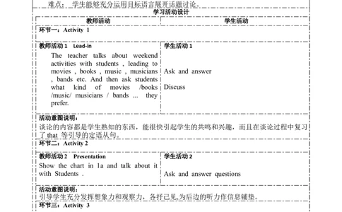SectionB1a-1d大单元教学+课时设计Unit9IlikemusIcthatIcandanceto_初中英语新版_最新人教版英语九年级全册_新更新初中英语9全_01课件+教案
