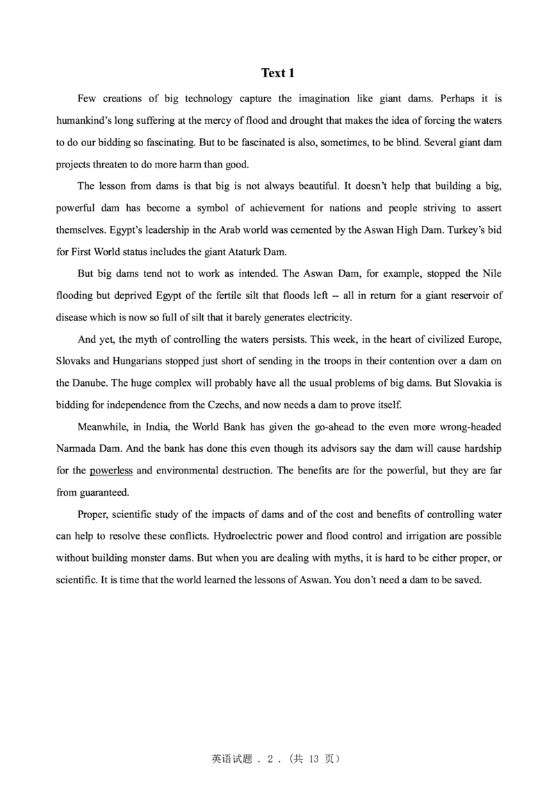 1998年考研英语真题（可复制、可搜索）(1)_❤️1.1980-2009年考研英语真题及解析(英语一二通用）_01、真题部分（英语一二通用）